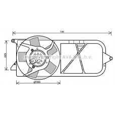 OL7537 AVA QUALITY COOLING Вентилятор охолодження двигуна
