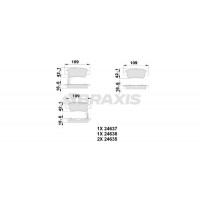 AB0232 BRAXIS КомплеК т гальмівних колодок, дискове гальмо