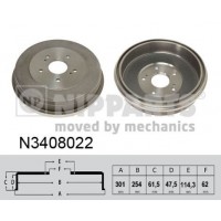 N3408022 NIPPARTS Гальмівний барабан