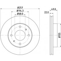 8DD 355 102-651 HELLA Гальмівний диск