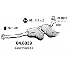 04.6039 ASSO Середній глушник вихлопних газів