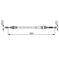 1 987 482 365 BOSCH Тросик, cтояночный тормоз