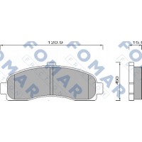 FO 495981 FOMAR Friction Комплект гальмівних колодок дисковий гальм