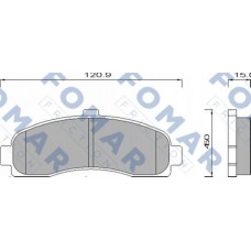 FO 495981 FOMAR Friction Комплект гальмівних колодок дисковий гальм
