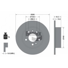BDS1387 BENDIX Braking Гальмівний диск