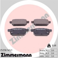 25258.145.1 ZIMMERMANN Комплект гальмівних колодок дисковий гальм