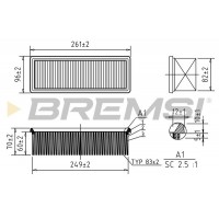 FA0612 BREMSI Повітряний фільтр