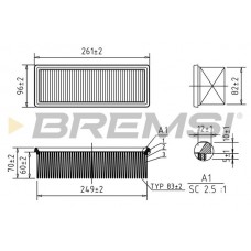 FA0612 BREMSI Повітряний фільтр