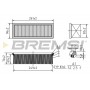 FA0612 BREMSI Повітряний фільтр