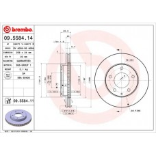 09.5584.11 BREMBO Гальмівний диск