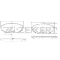 BS-1220 ZEKKERT Комплект гальмівних колодок дисковий гальм