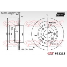 831212 MAXTECH Гальмівний диск