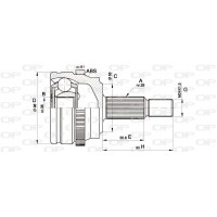 CVJ5501.10 OPEN PARTS Шарнирный комплект, Привідний вал