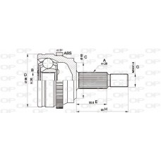 CVJ5501.10 OPEN PARTS Шарнирный комплект, Привідний вал