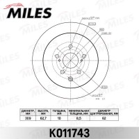 K011743 MILES Гальмівний диск