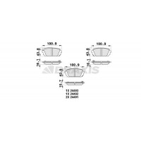 AB0406 BRAXIS Комплект гальмівних колодок дисковий гальм