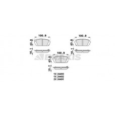 AB0406 BRAXIS Комплект гальмівних колодок дисковий гальм