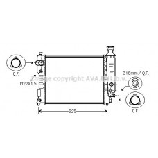 PE2124 AVA QUALITY COOLING Радіатор охолодження двигуна