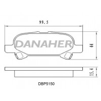 DBP5150 DANAHER Комплект гальмівних колодок дисковий гальм