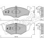 215.2 fri.tech. Комплект гальмівних колодок дисковий гальм