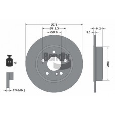 BDS1213 BENDIX Braking Гальмівний диск