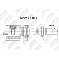 NPW-TY-011 NTY Шарнирный комплект, Привідний вал