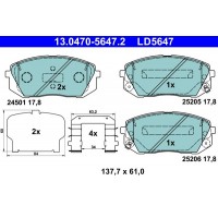 13.0470-5647.2 ATE Комплект гальмівних колодок дисковий гальм
