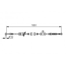 1 987 482 400 BOSCH Тросик, cтояночный тормоз
