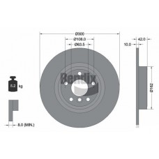 BDS1607HC BENDIX Braking Гальмівний диск