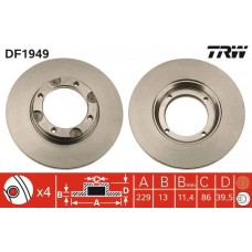 DF1952 TRW Гальмівний диск