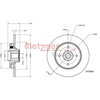 6110944 METZGER Гальмівний диск