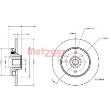 6110944 METZGER Гальмівний диск