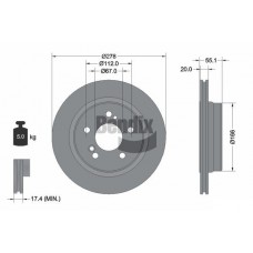 BDS2281 BENDIX Braking Гальмівний диск