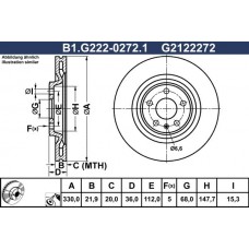 B1.G222-0272.1 GALFER Гальмівний диск
