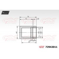 72942011 MAXTECH Поршень корпус скоби гальма