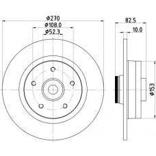 8DD 355 123-181 HELLA Гальмівний диск