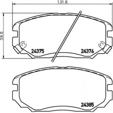 8DB 355 030-431 HELLA Комплект гальмівних колодок дисковий гальм