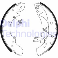 LS1712 DELPHI Комплект гальмівних колодок