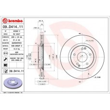 09.D414.11 BREMBO Гальмівний диск