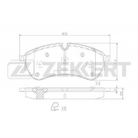 BS-1842 ZEKKERT Комплект гальмівних колодок дисковий гальм