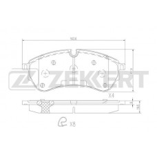 BS-1842 ZEKKERT Комплект гальмівних колодок дисковий гальм