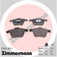 23912.185.1 ZIMMERMANN Комплект гальмівних колодок дисковий гальм