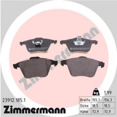 23912.185.1 ZIMMERMANN Комплект гальмівних колодок дисковий гальм