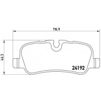 P 44 019 BREMBO Комплект гальмівних колодок дисковий гальм