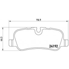 P 44 019 BREMBO Комплект гальмівних колодок дисковий гальм