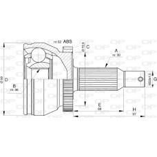 CVJ5788.10 OPEN PARTS Шарнирный комплект, Привідний вал