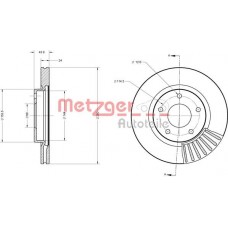 6110684 METZGER Гальмівний диск