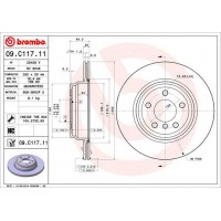 09.C117.11 BREMBO Гальмівний диск
