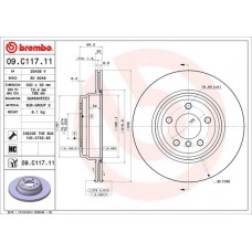 09.C117.11 BREMBO Гальмівний диск