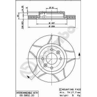 09.5802.76 BREMBO Гальмівний диск